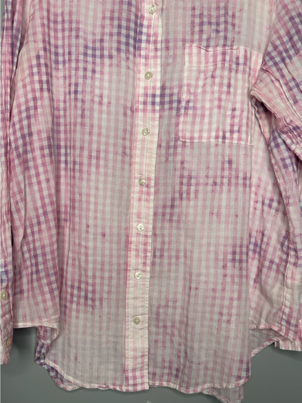 Anthropologie The Cate Classic Tie-Dye Button-down top boho western coquette - Picture 3 of 6